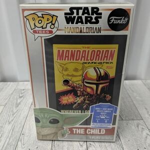 Funko Pop! Tees Star Wars Mandalorian The Child - Red and Yellow